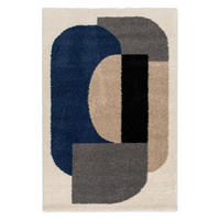 TEPPICH trendig modern blau - Blau, Textil (120/170cm) - AFK Living