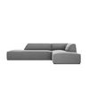 ECKSOFA rechts Ruby aus Samt grau 4 Sitzplätze - Grau, Textil (180/273cm) - Micadoni