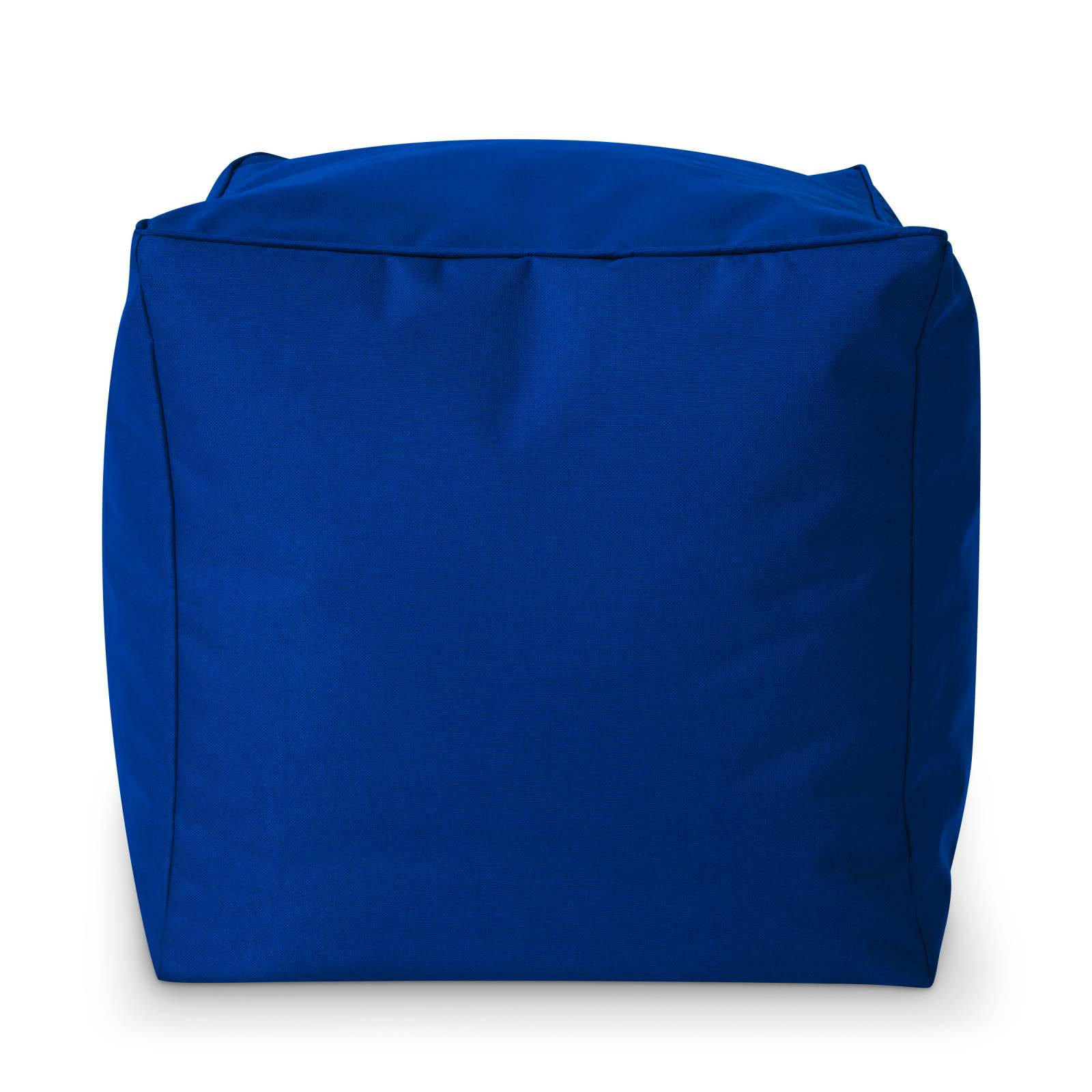 SITZSACK-HOCKER Pouf "Cube" 40x40x40cm - Blau, Textil (40/40/40cm) - Green Bean