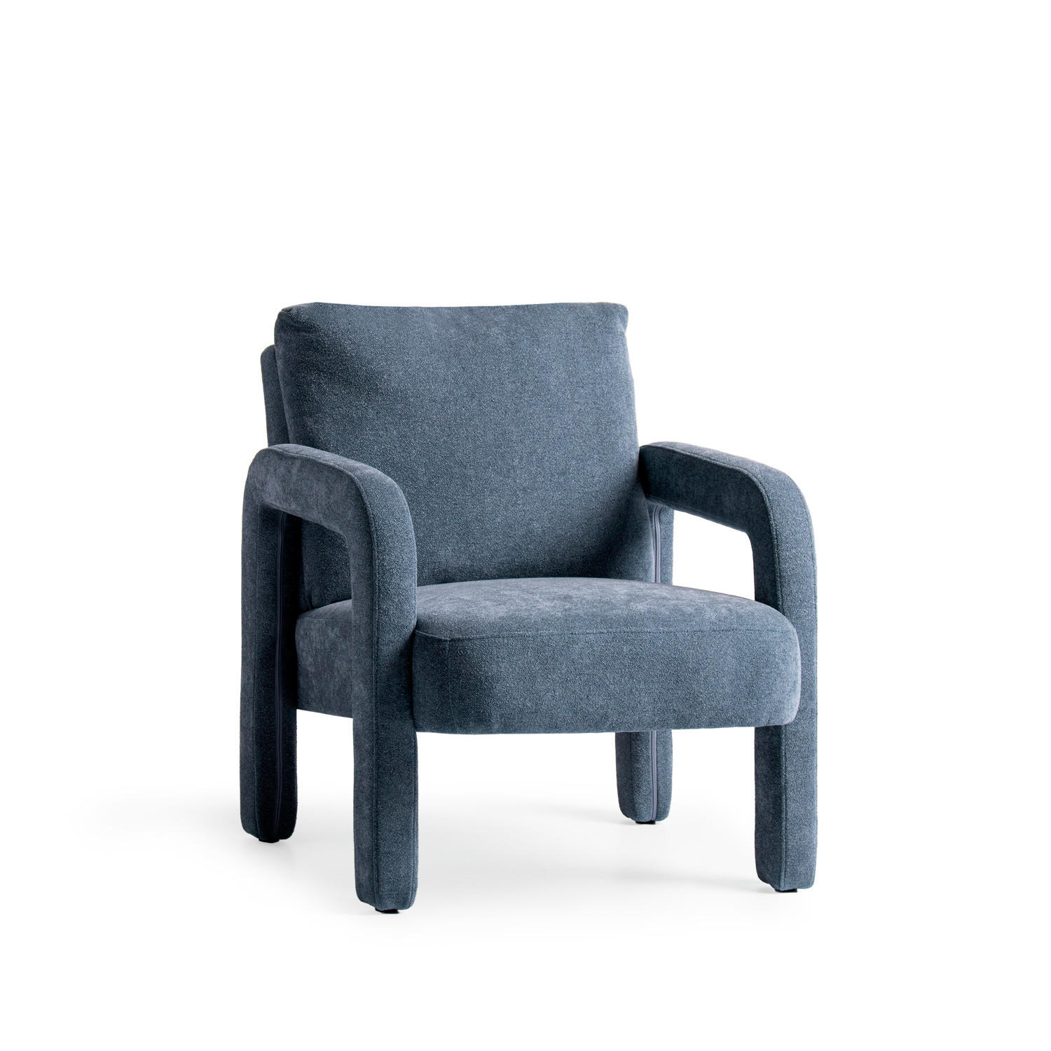 LESESESSEL Runa Blau 72 cm x 81 cm - Blau, Textil (72/81/79cm) - Klast Home
