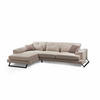 ECKSOFA mit verstellbarer Rückenlehne - Beige/Creme, Holz/Textil (304/190cm) - myHomelando