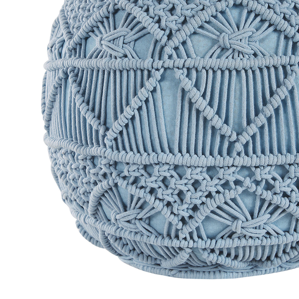 POUF Blau 40/40/40 cm Kayseri - Blau, Naturmaterialien/Textil (40/40/40cm) - Beliani