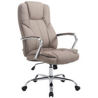 CHEFSESSEL Stoff Taupe - Taupe/Chromfarben, Textil/Metall (62/115/70cm) - CLP