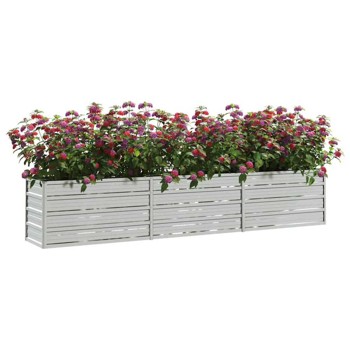 HOCHBEET 240/40/45 cm, aus Verzinkter Stahl, Silber - Silberfarben, Metall (40/45/240cm) - vidaXL