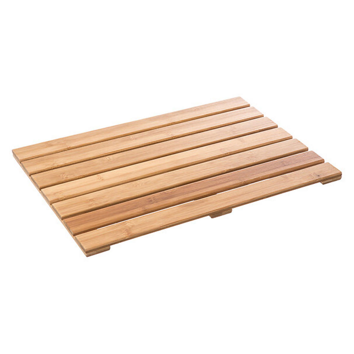 badematte aus bambus Bambus Badematte Gitter Basic 50x68cm Rutschfest Natur Braun main image 0