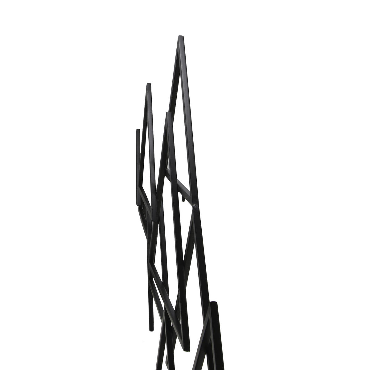 METALLKUNST Wanddeko Dreiecke 64x111 - Schwarz, Metall (111/1/64cm) - Art for the Home