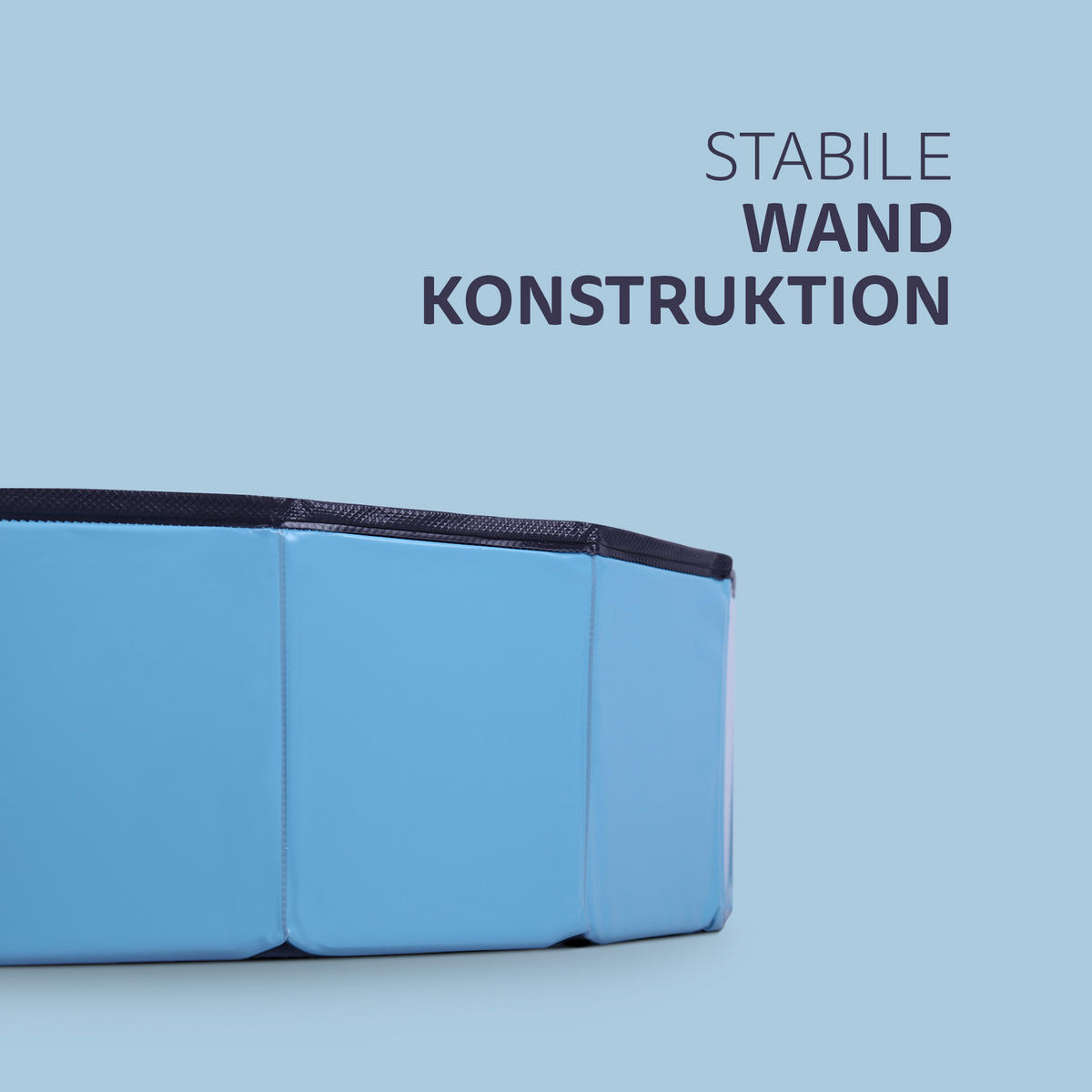 HUNDEPOOL faltbar mit Ablassventil Ø120x30cm - Blau, Kunststoff (120/30/120cm) - Bestlivings