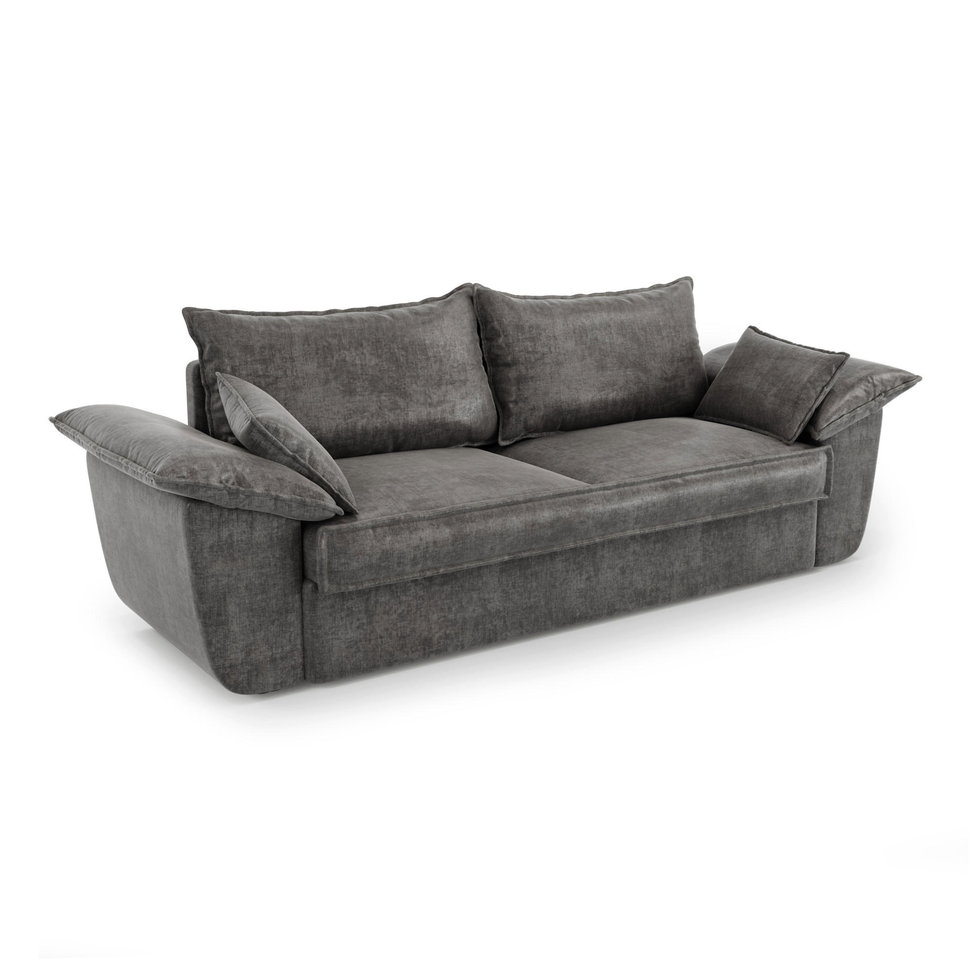 Thumbnail - Sia Home Sofa, Graphit, Textil, 3-Sitzer, 232x92x102 cm, Wohnzimmer, Sofas & Couches, Schlafsofas