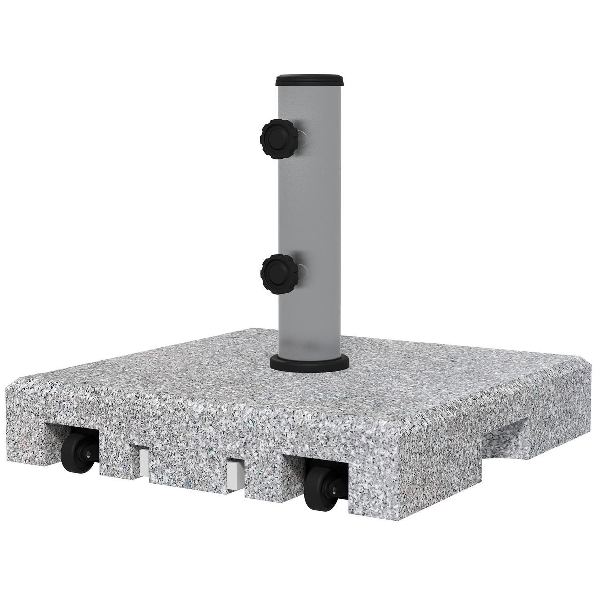 SONNENSCHIRMSTÄNDER 28 kg Granit grau - Grau, Metall (41/41cm) - Fortuna Lai