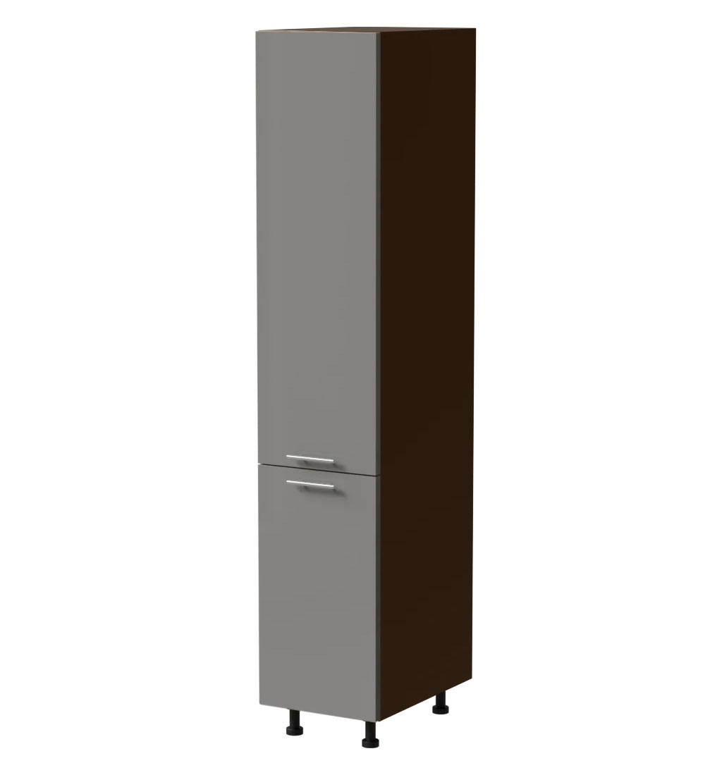 Feldmann-Wohnen Apothekerschrank Grau, Dunkelgrau 40x207x59 cm