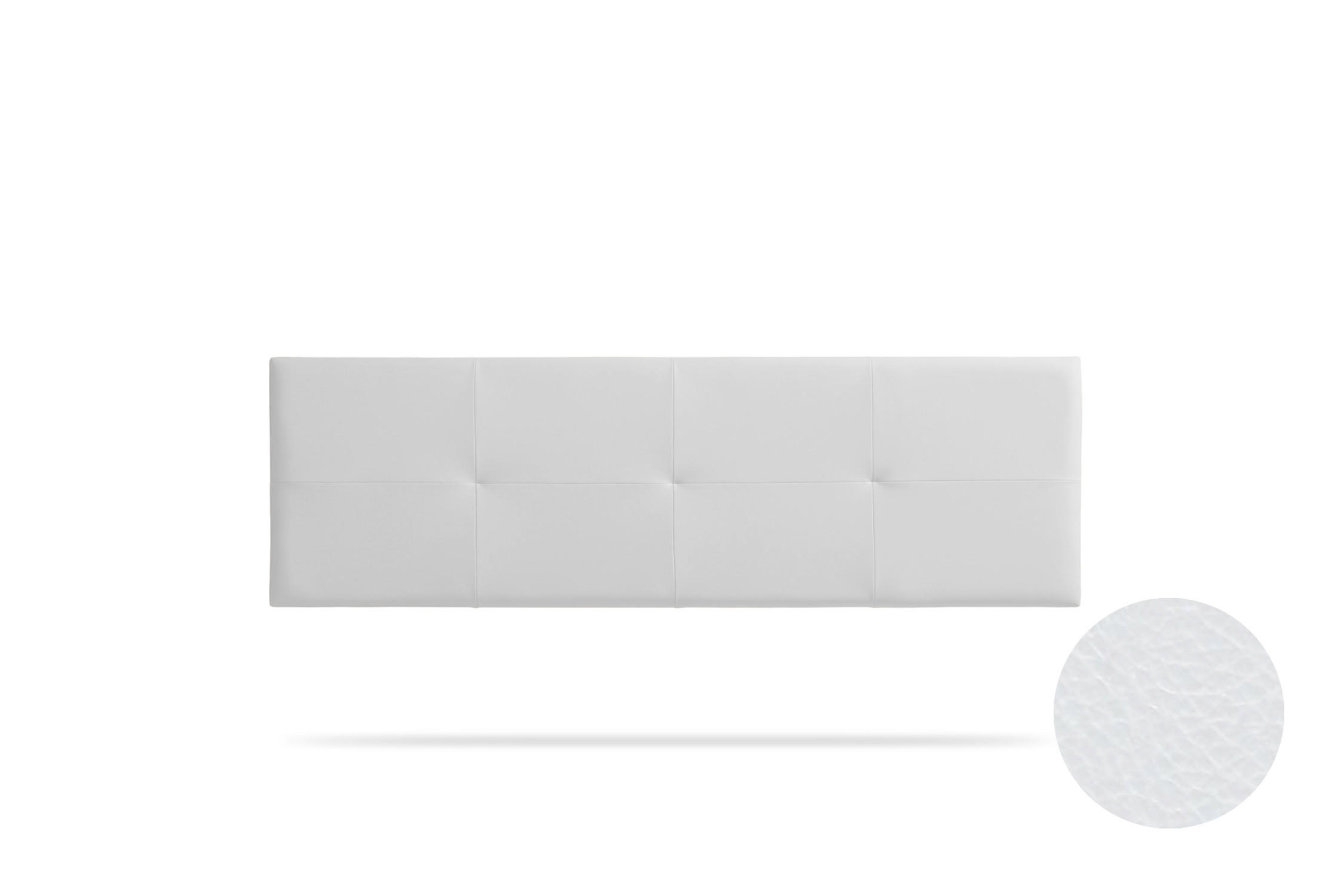 KOPFTEIL gepolstert ALTEA Kunstleder 130x50x5 cm - Weiß - Moonia - Weiß, Holz (130/5/50cm)