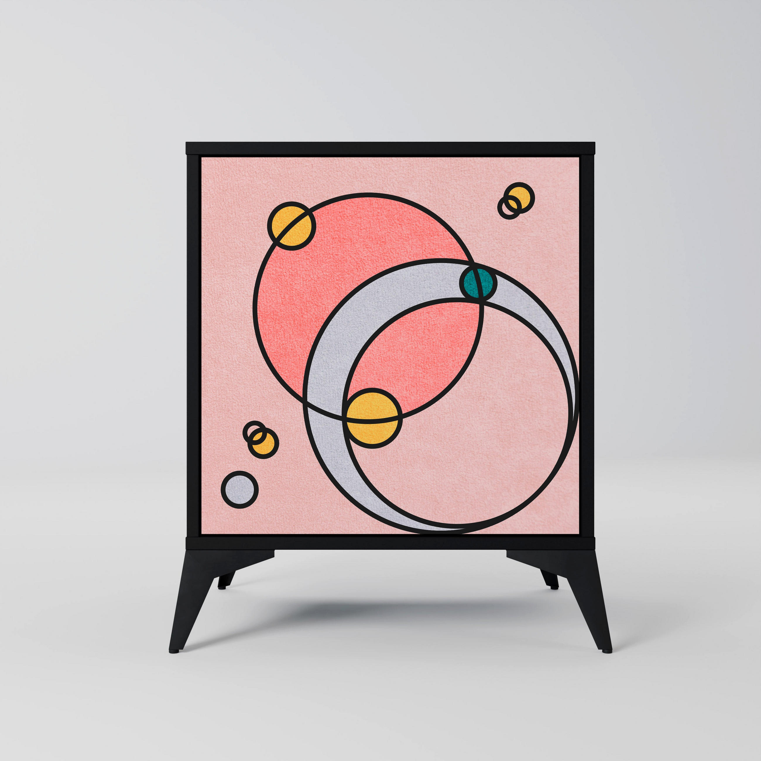 SpaceRebels Sideboard Schwarz 57.5x70.5x42 cm