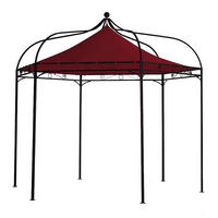 ERSATZDACH für Pavillon Mondura, Pavillondach 6-eckig, Durchmesser 300 cm, Farbe: Bordeaux - Rot, Kunststoff (320/0.3/320cm) - TPFGarden