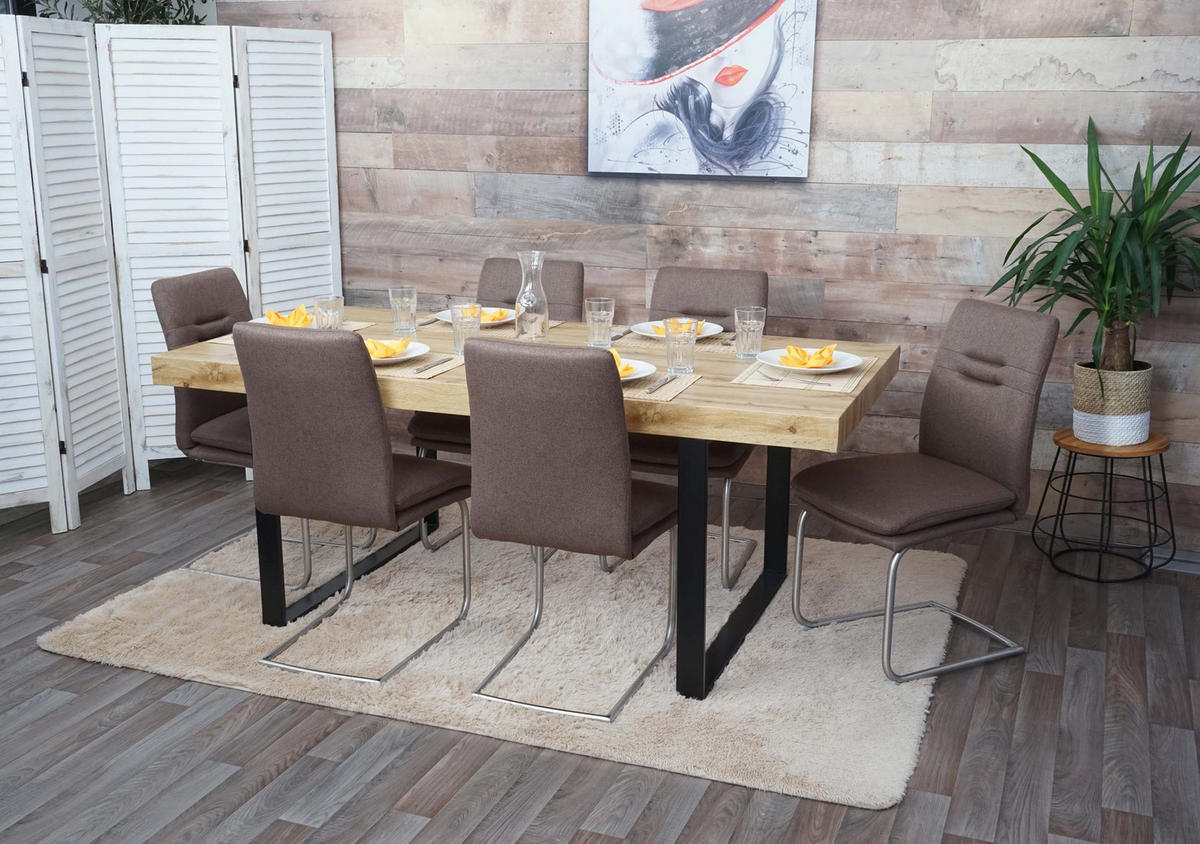 ESSZIMMERSTUHL Braun 6er-Set - Braun, Textil (47/92/57cm) - MCW