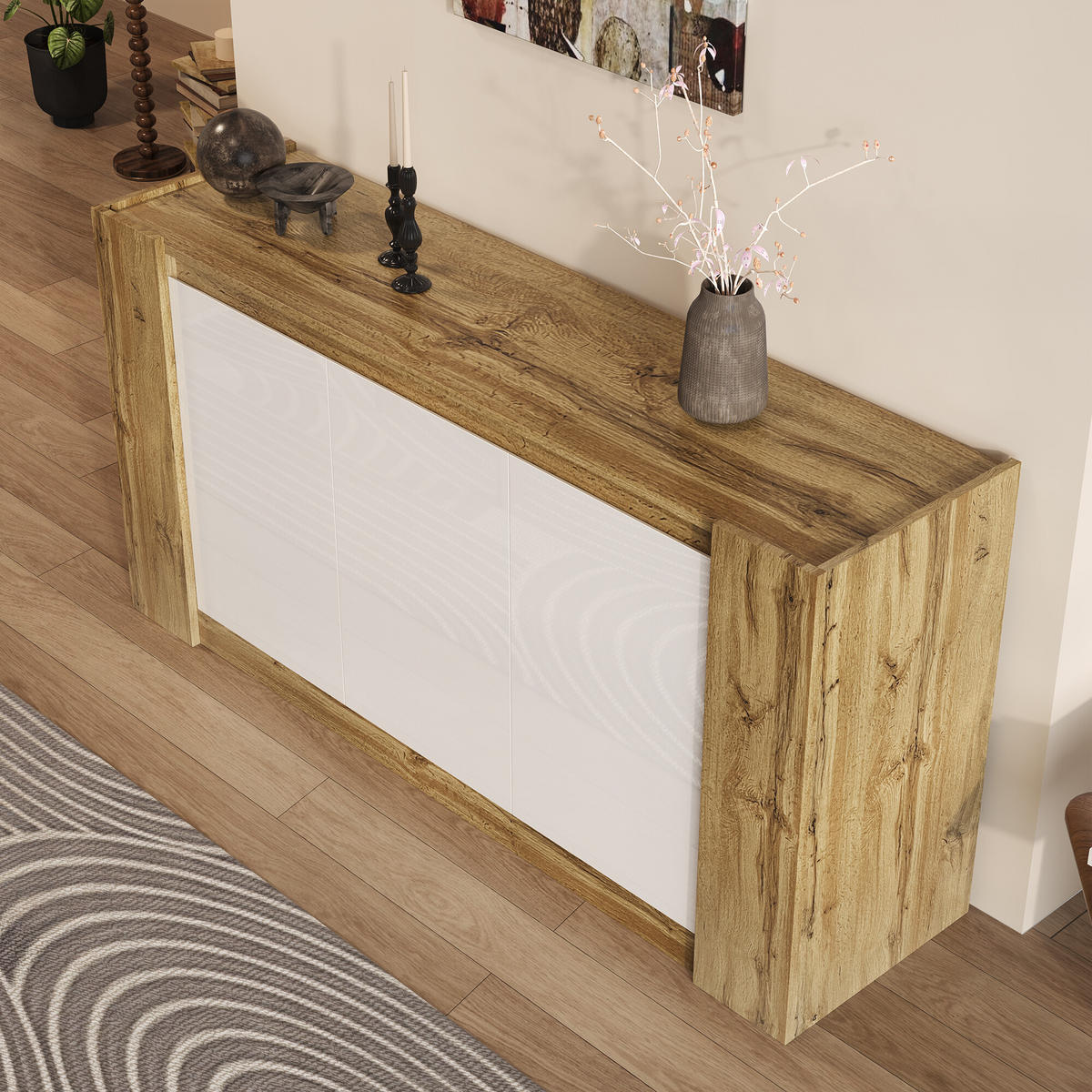 SIDEBOARD Holzoptik 150/40/70 cm - Hellbraun, Holzwerkstoff (40/70.5/150cm) - Urban Meuble