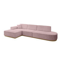 ECKSOFA Ottomane Links IREA-L2-v2 - 327x165x80 cm Rosa - Rosa, Holzwerkstoff/Textil (327/165cm) - ALTDECOR