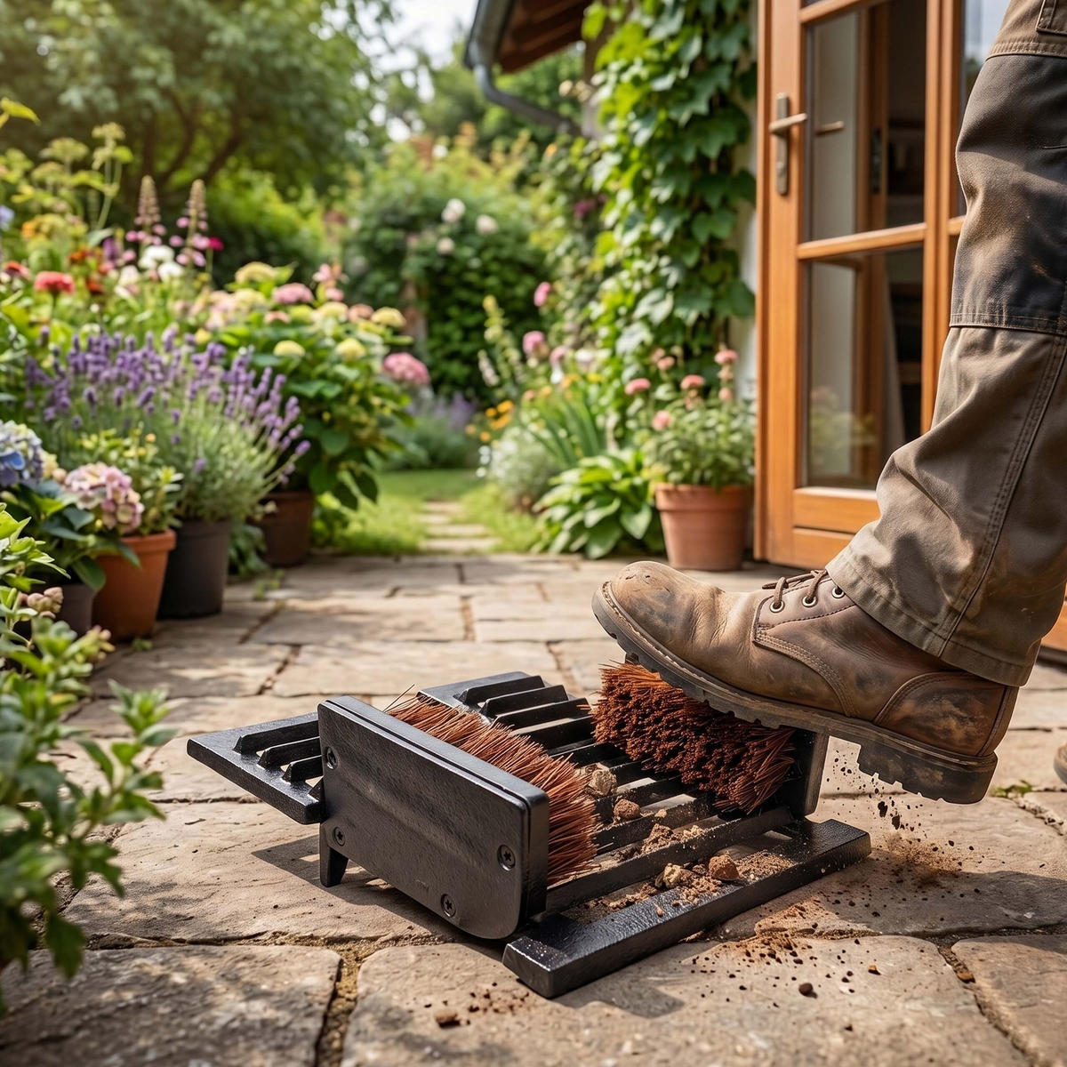 ČISTIČ topánok - čierna, kov (21.5/26.5cm) - Relaxdays