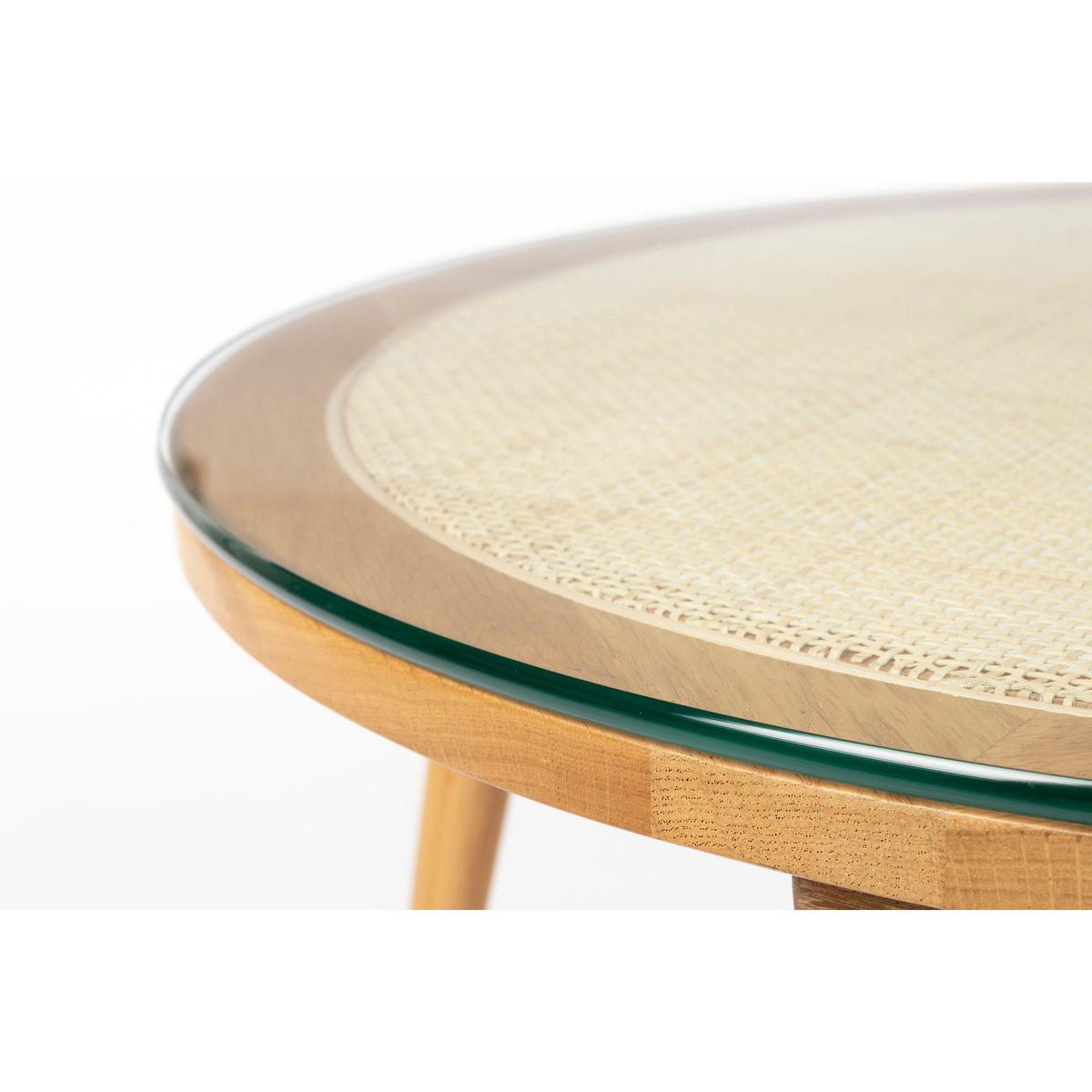 COUCHTISCH Haru Rund / 70x70 cm Naturfarben - Beige, Glas (70/70/38cm) - Housecraft Living
