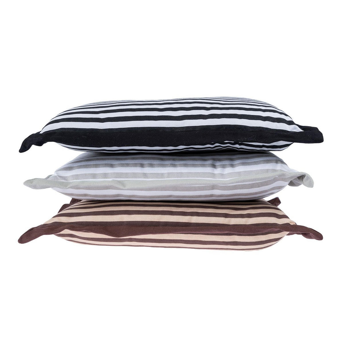 SITZKISSEN schwarz-weiß gestreift, 40/40/5 cm - Schwarz, Textil (40/40/5cm) - Homescapes