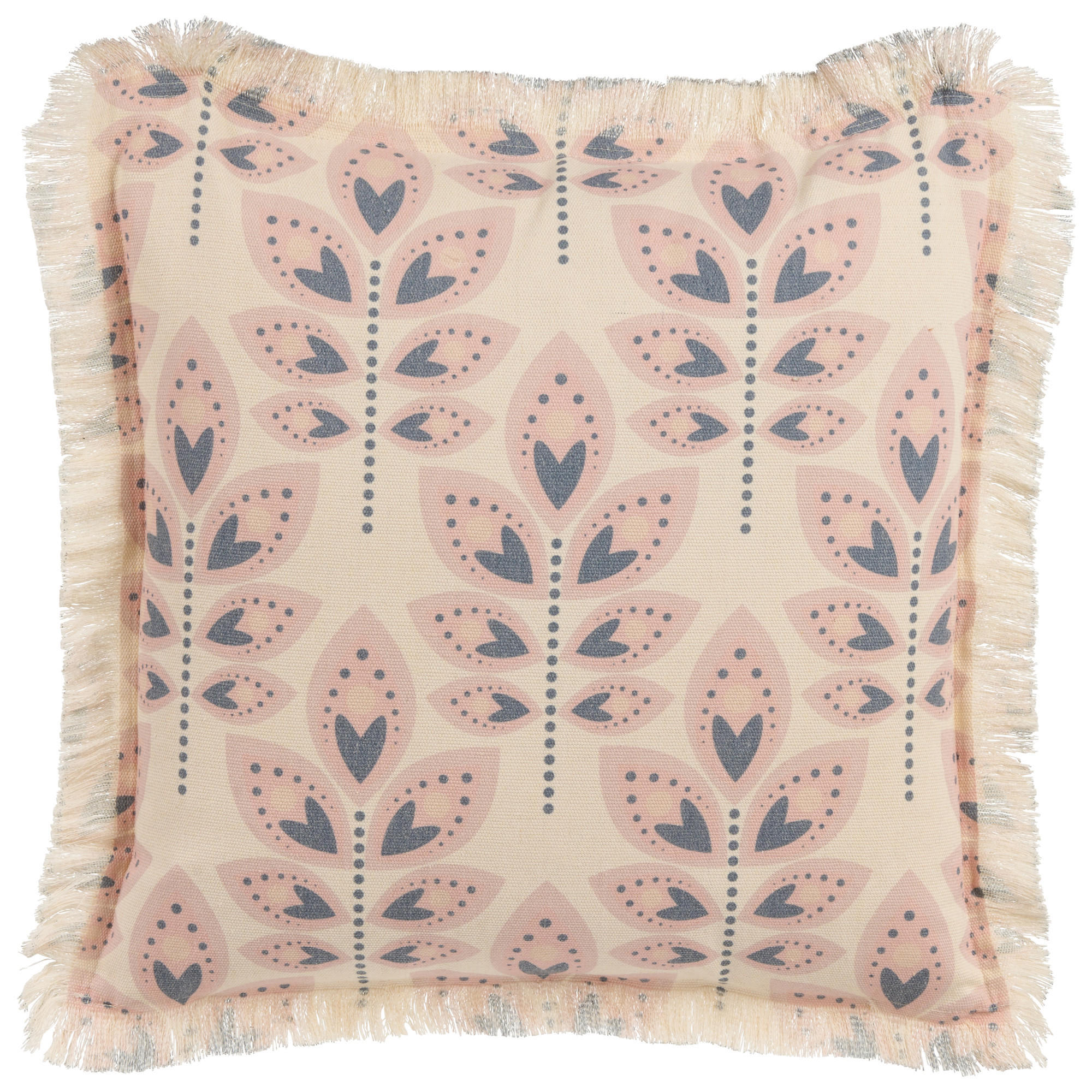 DEKOKISSEN Hellbeige 60/60 cm Rudbeckia - Beige, Textil (60/60cm) - Beliani