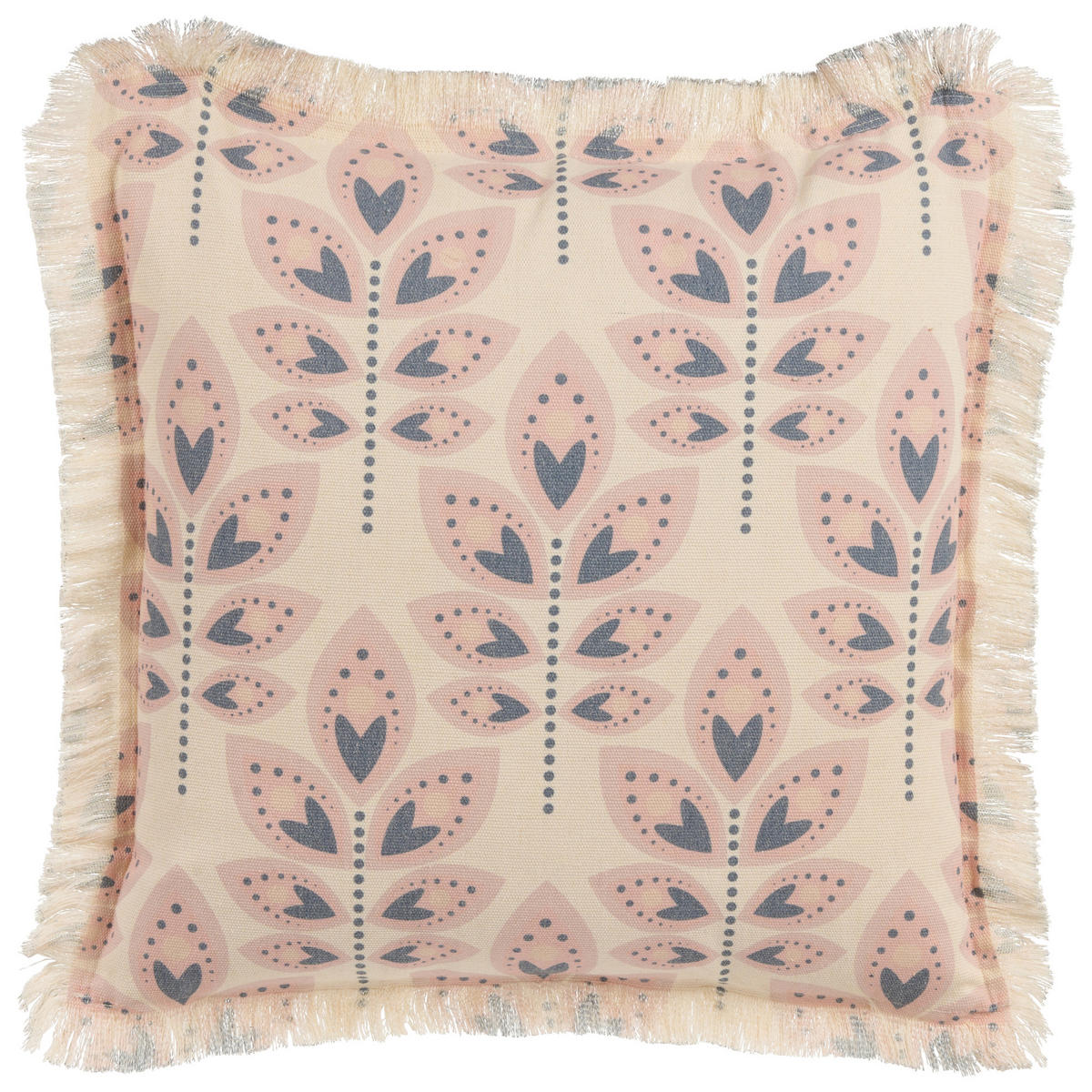 DEKOKISSEN Hellbeige 60/60 cm Rudbeckia - Beige, Textil (60/60cm) - Beliani