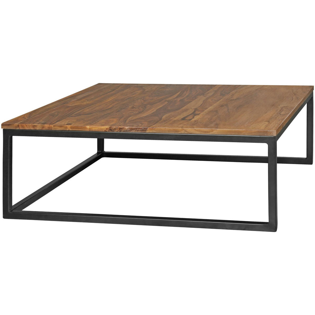 COUCHTISCH Set – 2-teilig Holzplatte Metallgestell Sheeshamfarben Industrial - Schwarz/Weiß, Holz/Metall (75/75/27cm) - KADIMA DESIGN