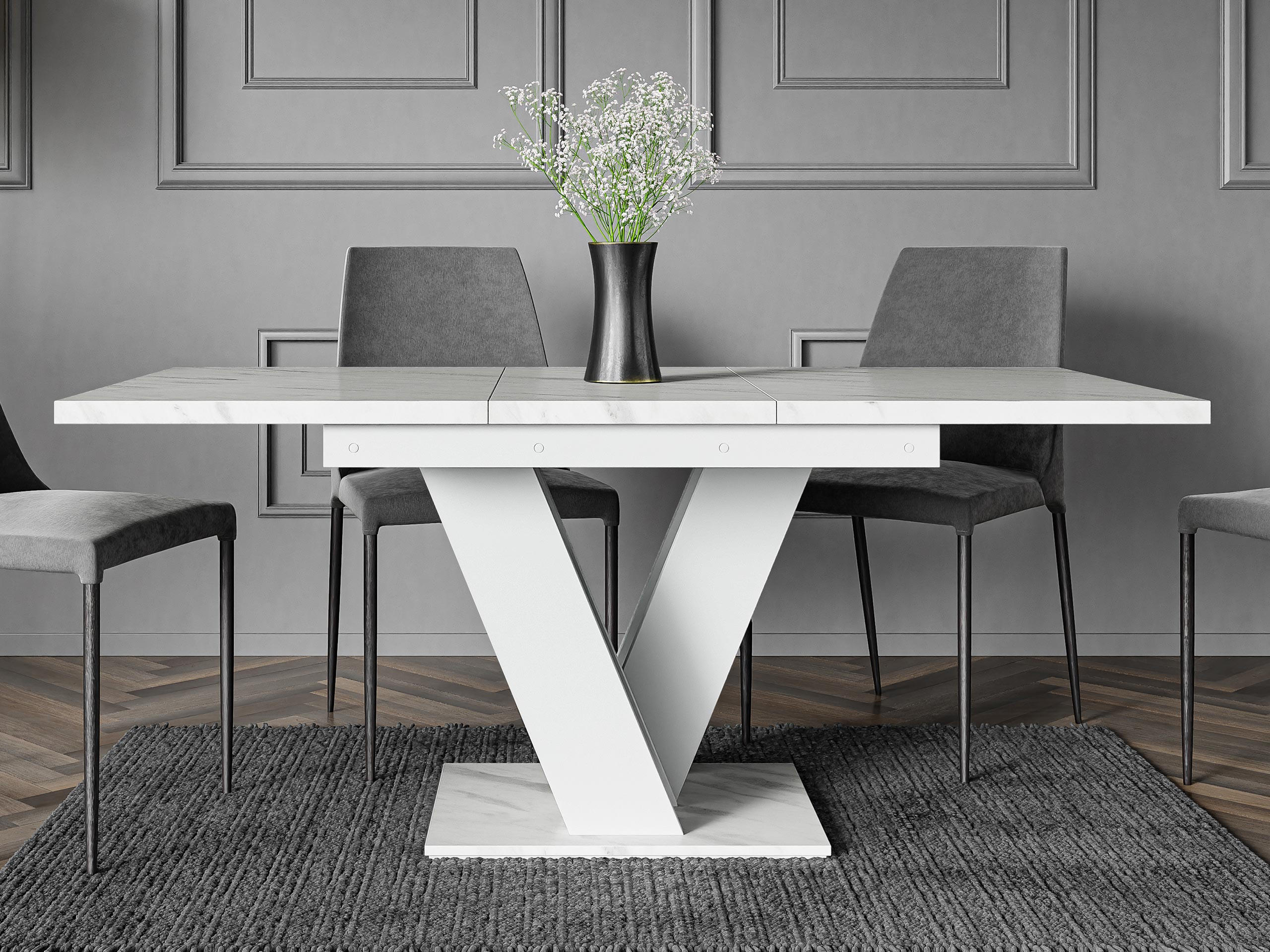 ESSTISCH Masiv - Weiß, Holzwerkstoff (80/120/76cm) - MIRJAN24