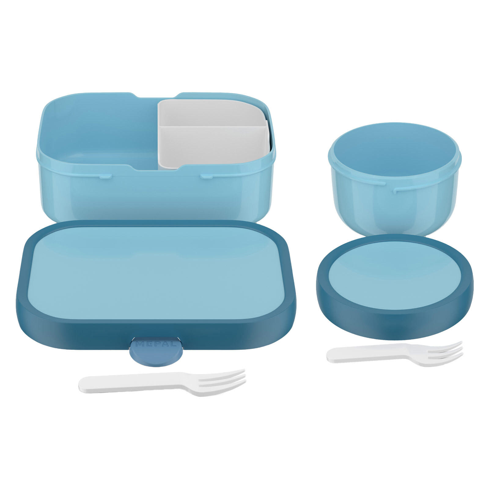 OBST- UND BENTOBOX Campus (2025) Cool Blue 300 & 750 ml 2er Set - Blau, Kunststoff (1/1/1cm) - Mepal