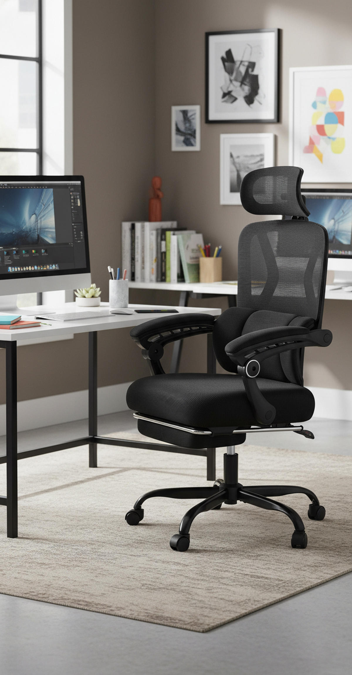 BÜROSTUHL Kador schwarz - Schwarz, Textil/Metall (64/127/60cm) - TPFLiving