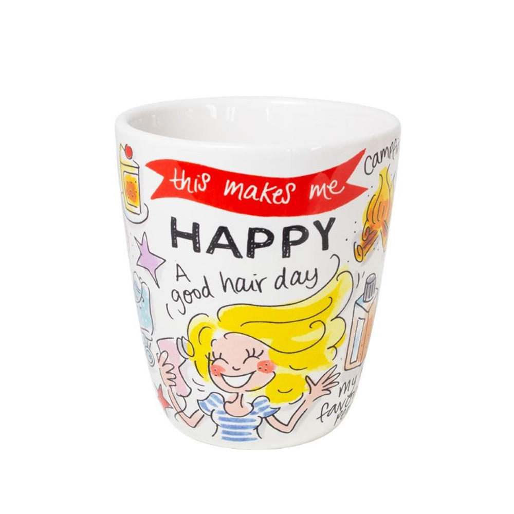 BECHER Würfel Fröhlich in Bunt - 350 ml - Multicolor, Keramik (0.35L) - Blond Amsterdam
