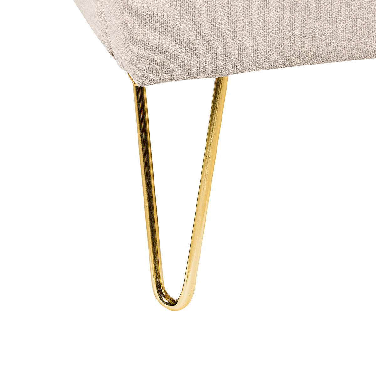POLSTERBETT 140/200cm Helles Beige Ambillou - Beige, Textil (140/200cm) - Beliani