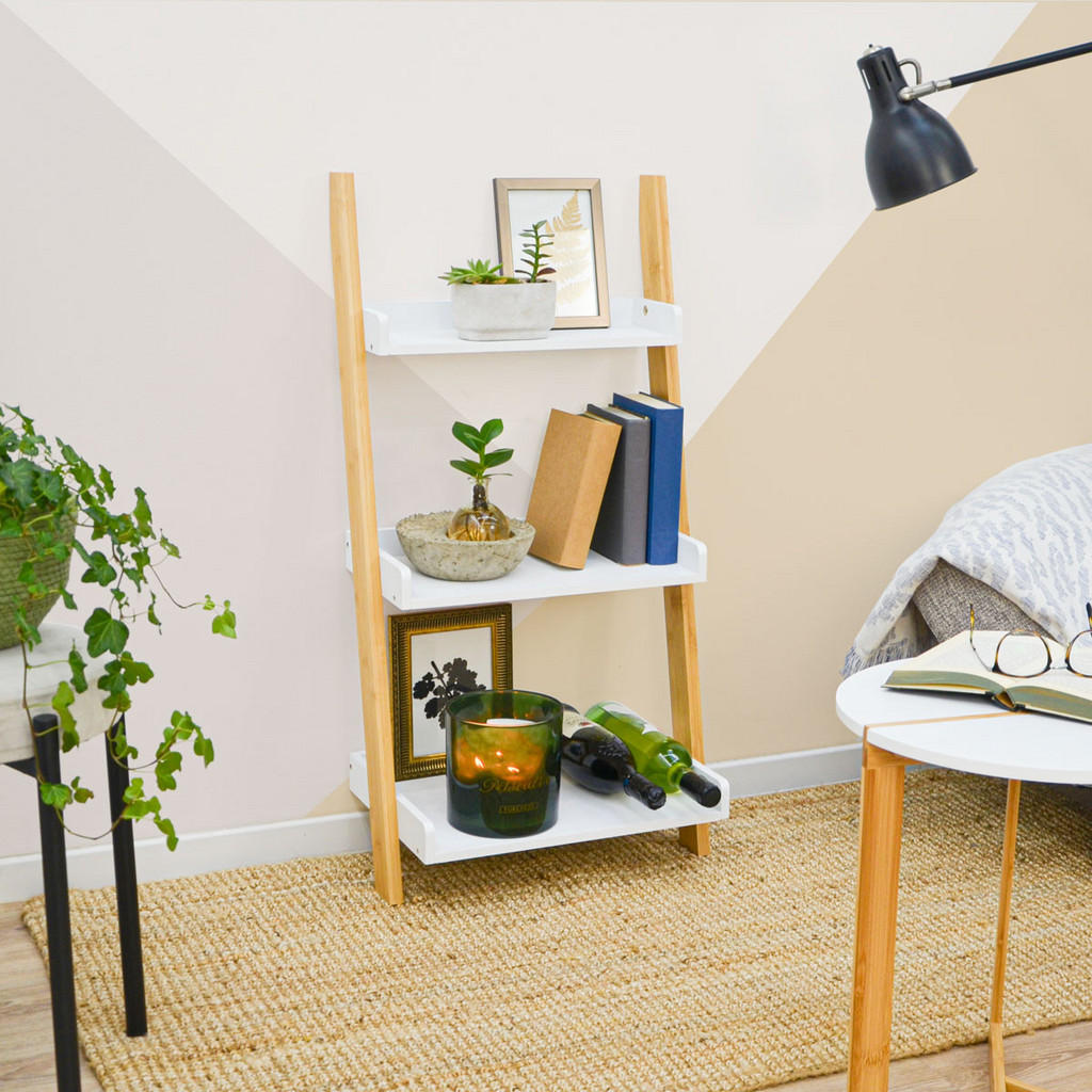 Thumbnail - Dunedesign Badezimmer-Regal, Weiß, Holz, 30x90x45 cm, Wohnzimmer, ,