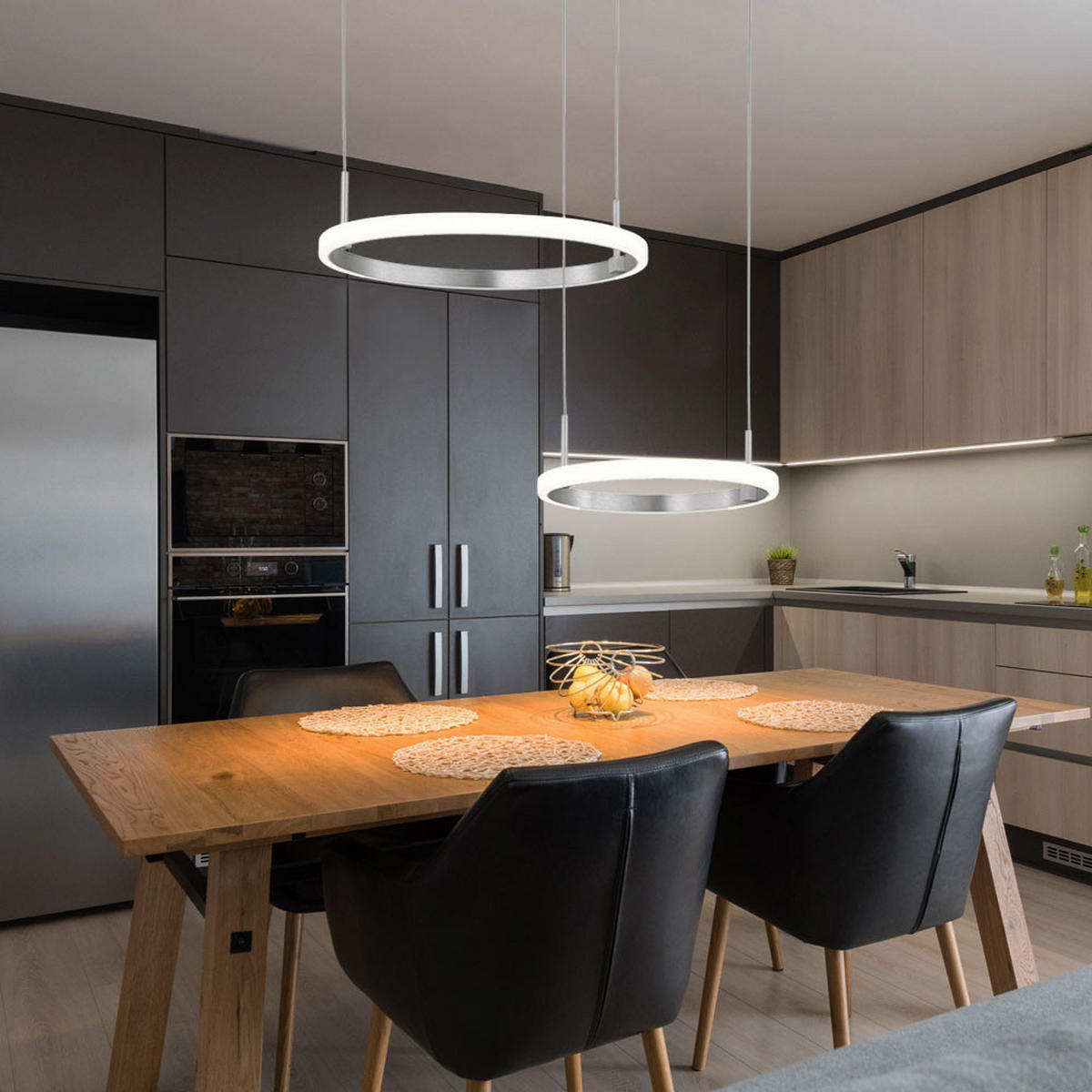 LED HÄNGELEUCHTE Metall Silber gebürstet - Silberfarben, Metall (40/63/150cm) - Wofi