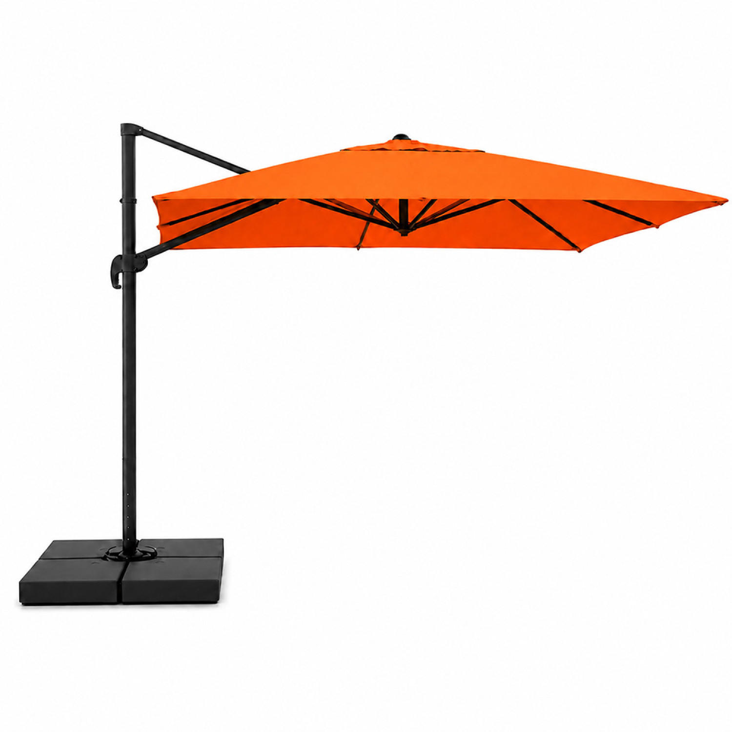 SONNENSCHIRM Cezir Orange Rechteckig 3 x 4 m Deportiert Rotierbar Um 360 - Orange, Metall (400/300cm) - Concept Usine