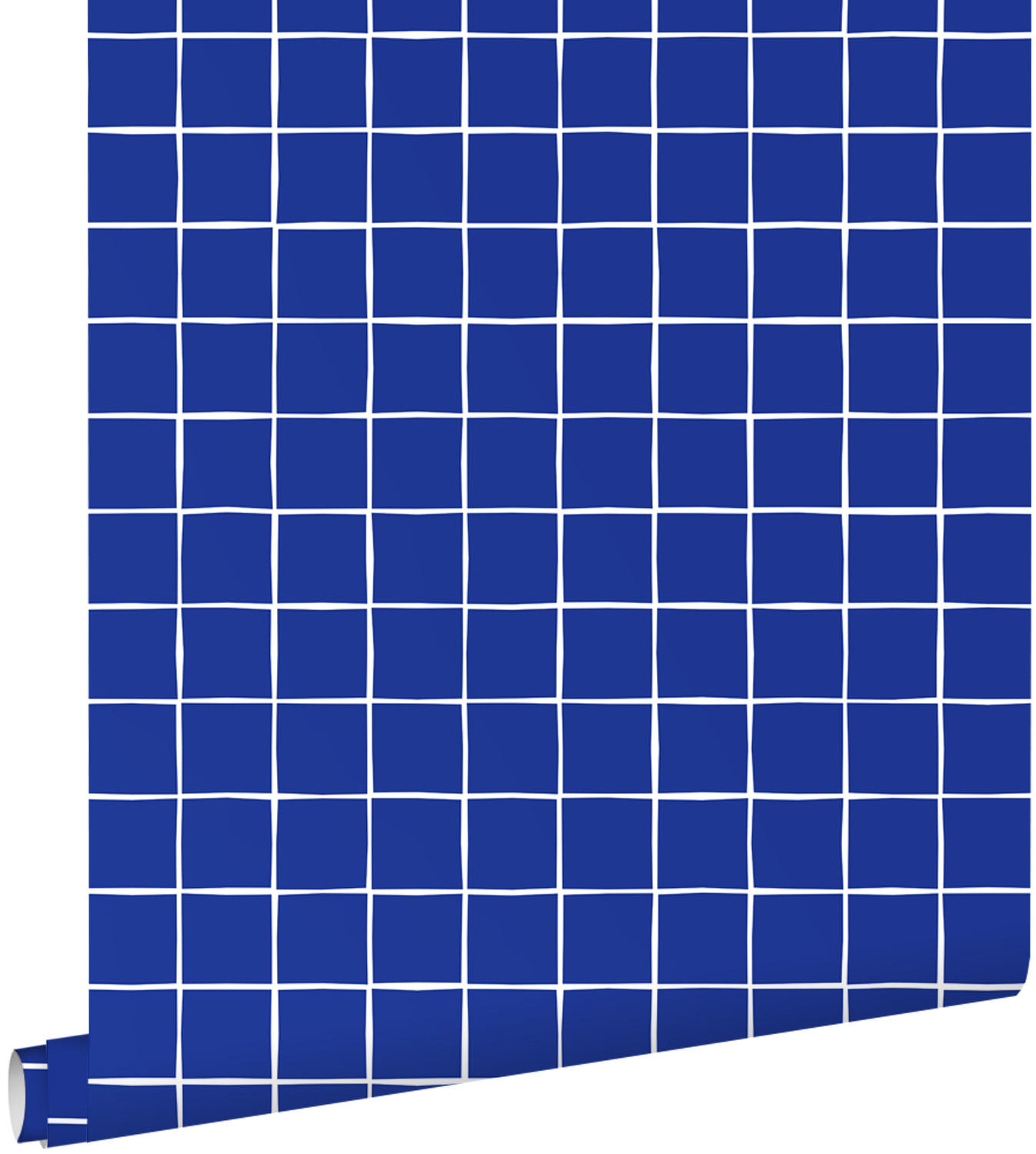 TAPETE Karomuster 50 x 900 cm - Blau, Papier (50/900cm) - ESTAhome