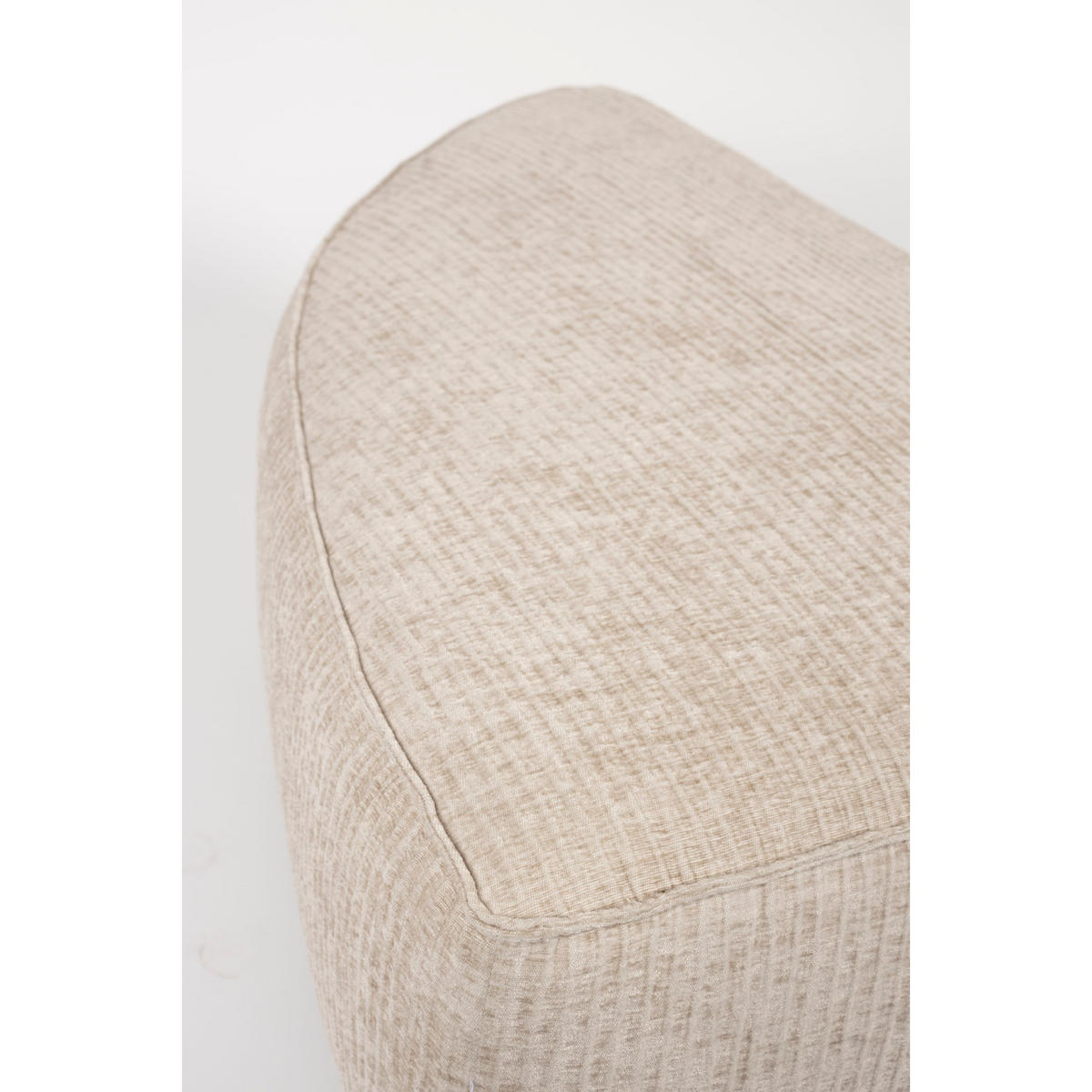 SOFA ELEMENT Hunter Rund Ecken Rechts Sand/ Beige - Beige, Textil (60/38/100cm) - Zuiver