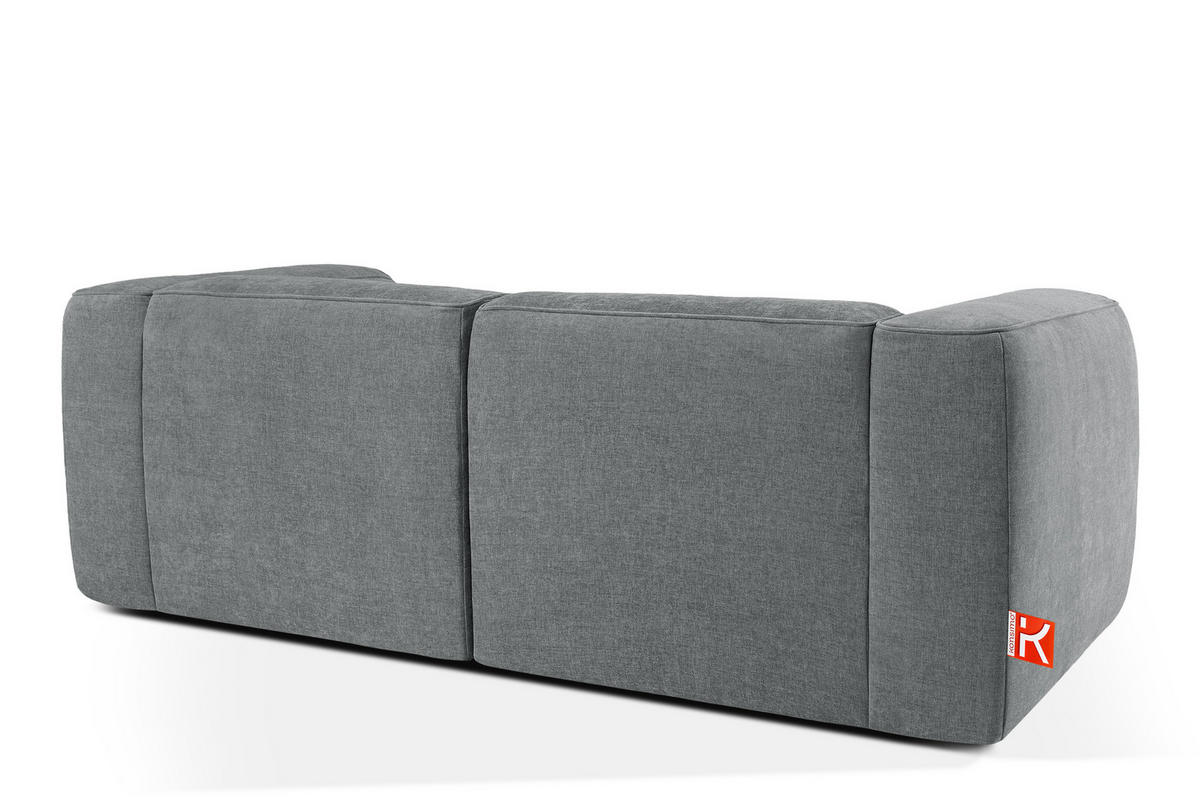 2-SITZER SOFA FUBBO, Grau - Grau, Holz/Holzwerkstoff (210/73/96cm) - KONSIMO®