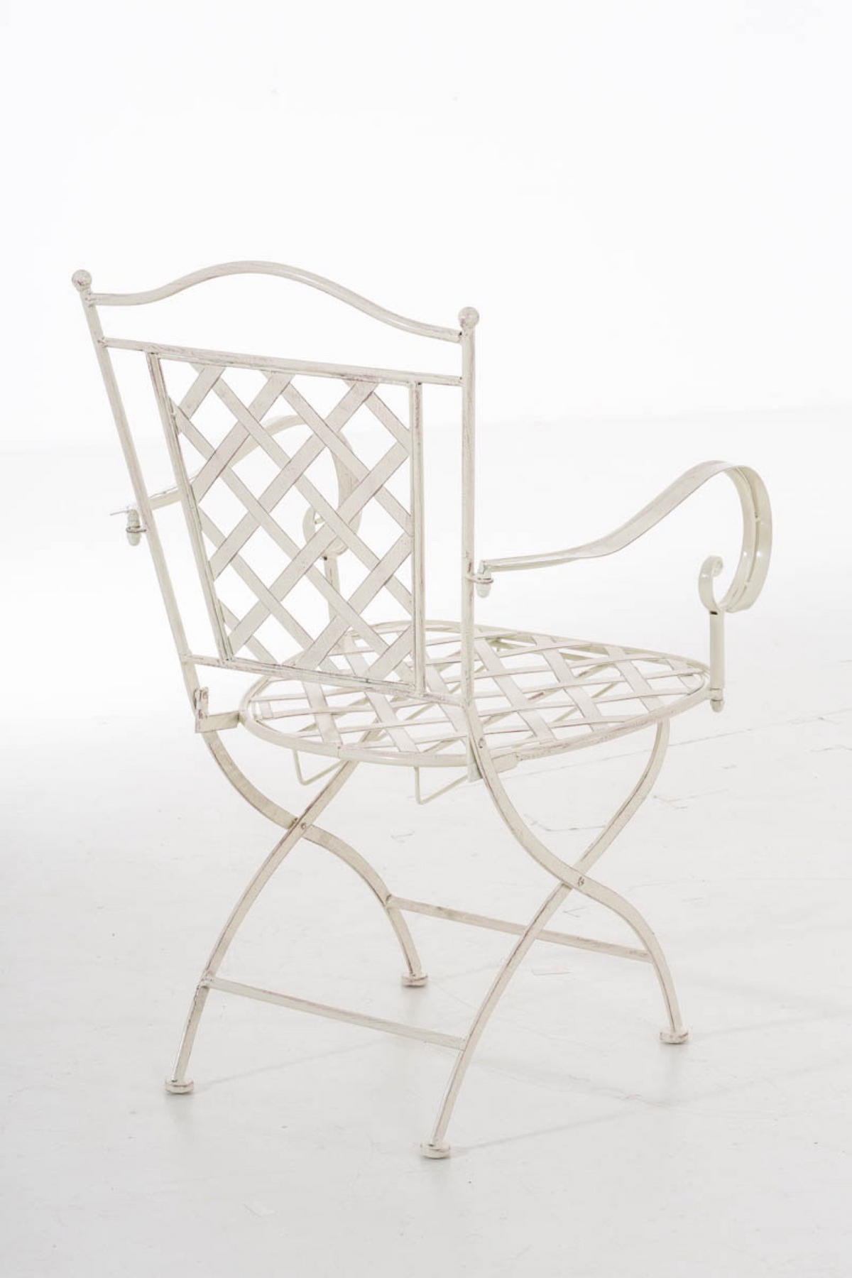 GARTENSTUHL Athan antik-creme - Naturfarben, Metall (56/51/93cm) - TPFGarden