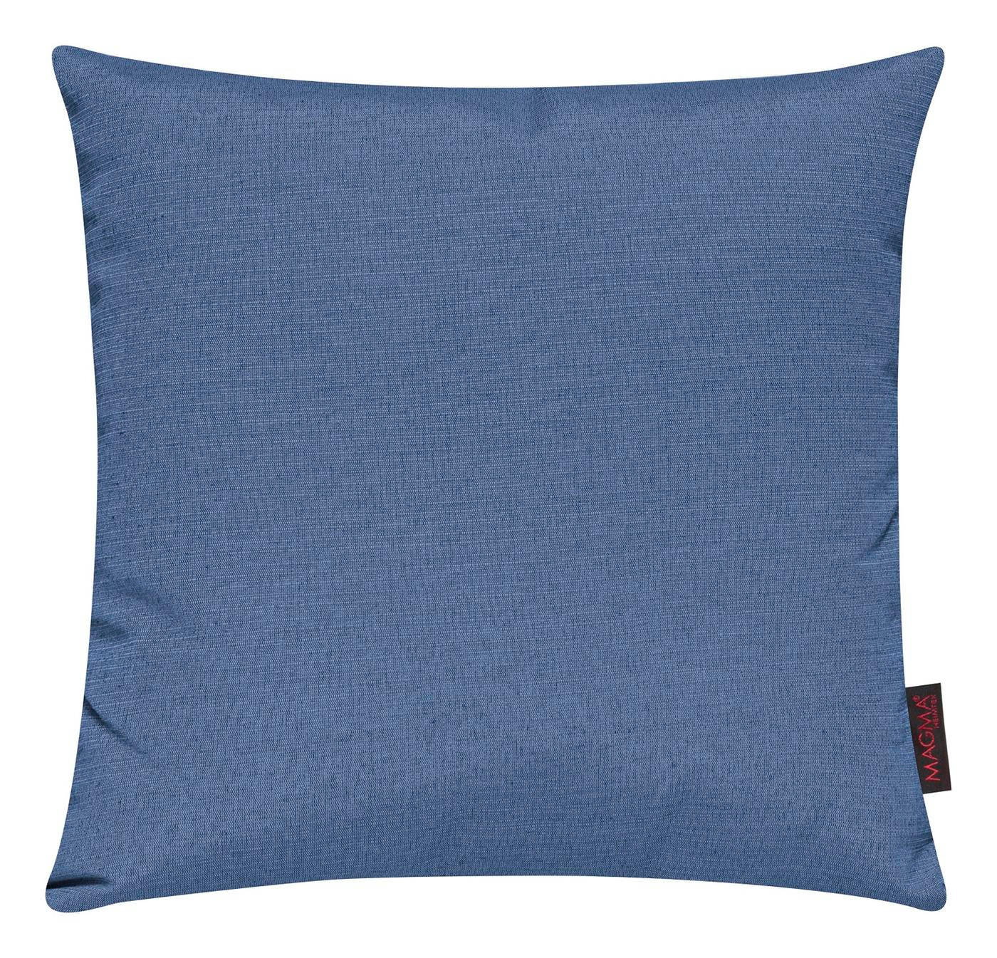 KISSENHÜLLE 2er Set Fino uni 40/40 cm - Blau, Textil (40/40cm) - Magma Heimtexx