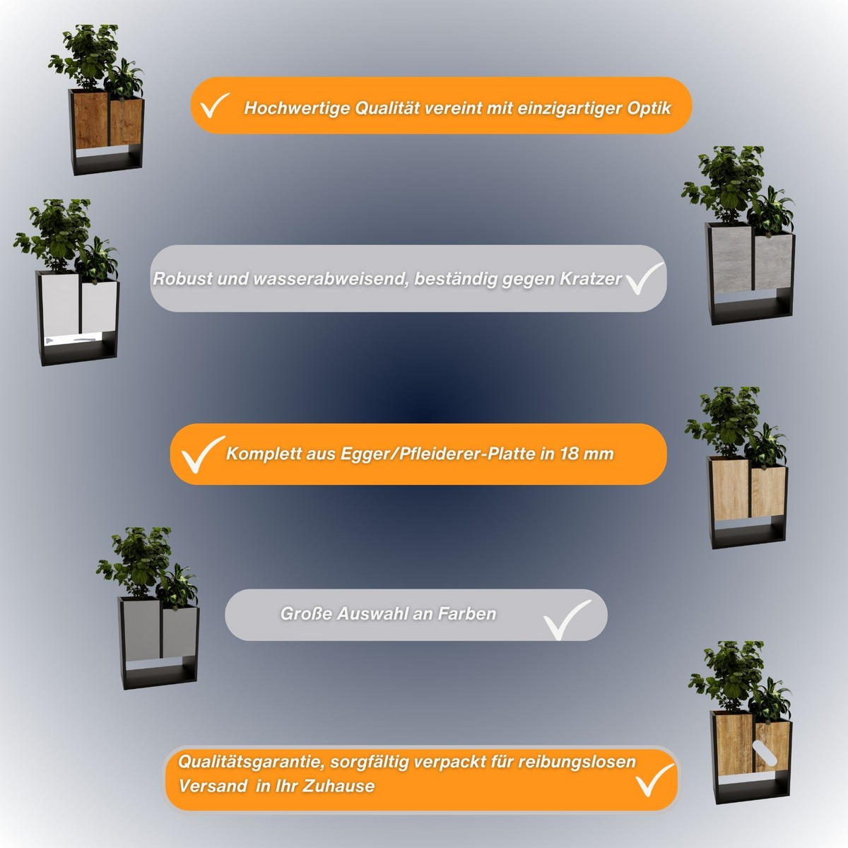 BLUMENKASTEN - Sonoma Eiche, Holzwerkstoff (23/50/44cm) - RAUMHIRSCH FURNITURE