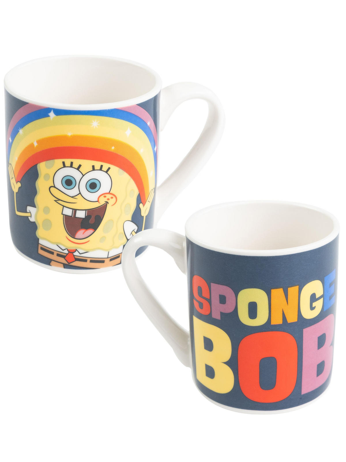 BECHER Spongebob Schwammkopf Rainbow Mehrfarbig 230 ml - Multicolor, Keramik (0.23L)