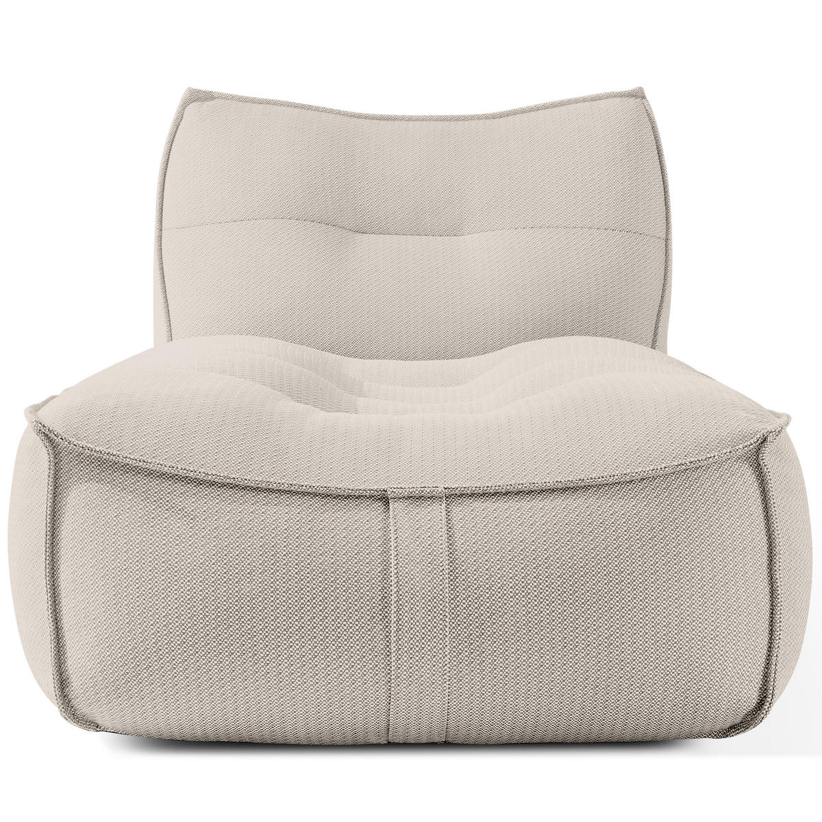 GARTENLIEGE LOVIA Sonnenliege, Dunkelbeige/Weiß - Beige, Textil (90/82/174cm) - KONSIMO®