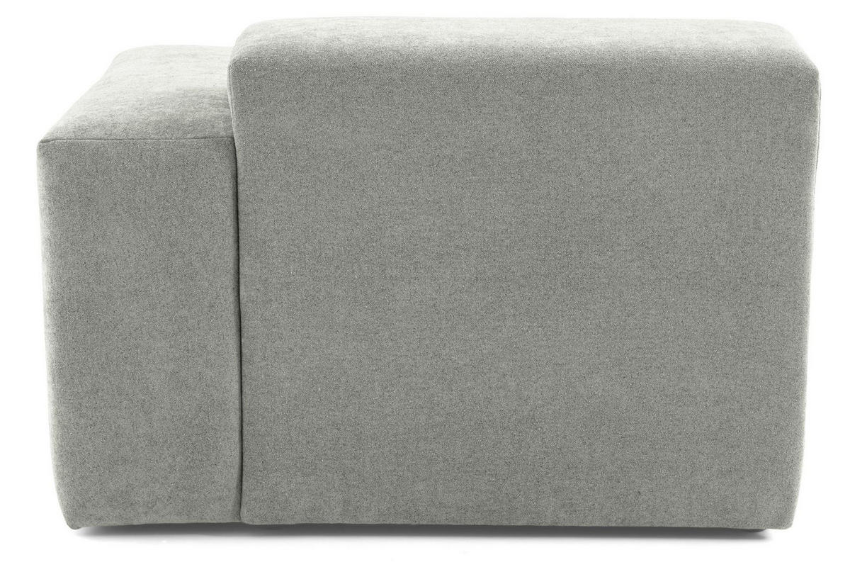 3-SITZER modulares Sofa HEAVEN SET 1 Links, Breite 255 cm Webstoff Grau - Schwarz/Grau, Holz/Kunststoff (255/71/102cm) - Muffo