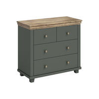 KOMODA Martin Zelená a dřevo - zelená barva, kompozitní dřevo (90/80.5/42cm) - Petits-meubles