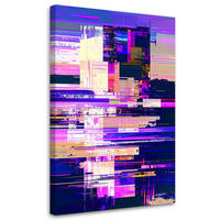 LEINWANDBILD Violette Abstraktion 80x120cm - Lila, Textil (80/120cm) - Feeby