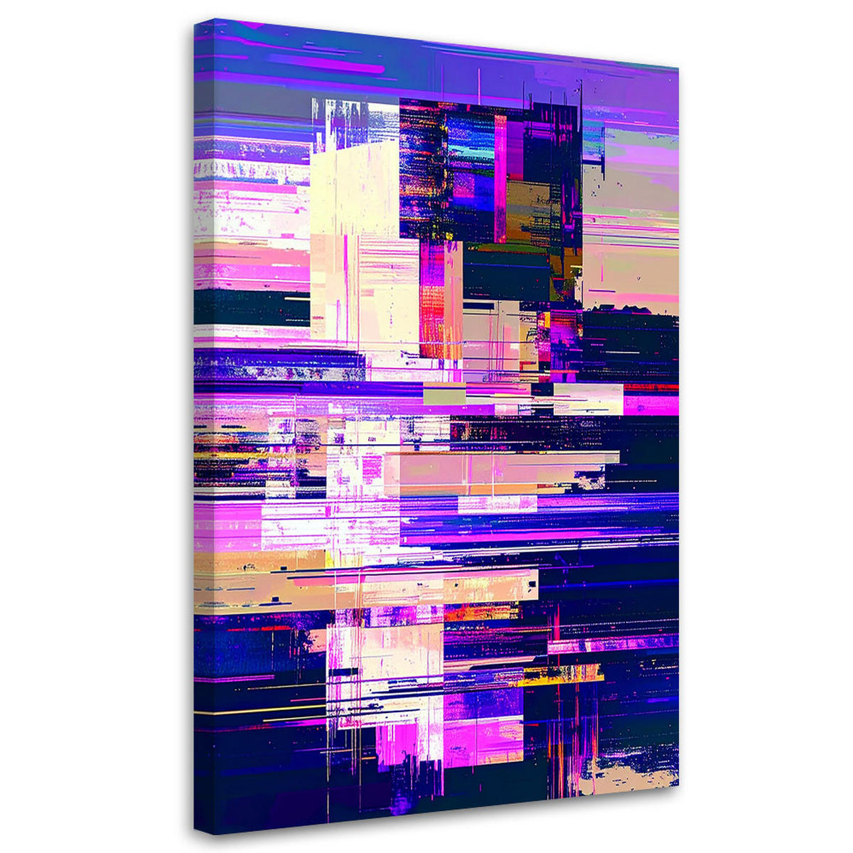 LEINWANDBILD Violette Abstraktion 80x120cm - Lila, Textil (80/120cm) - Feeby