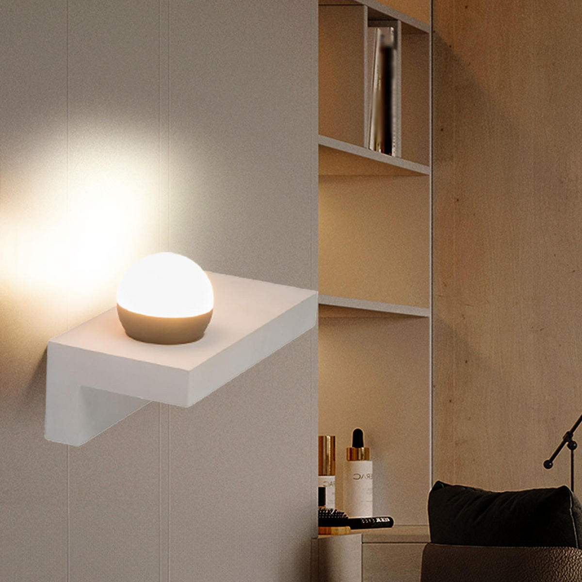 LED WANDLEUCHTE TIMO Grau Beton - Grau, Metall (30/17.5/15cm) - Globo Lighting