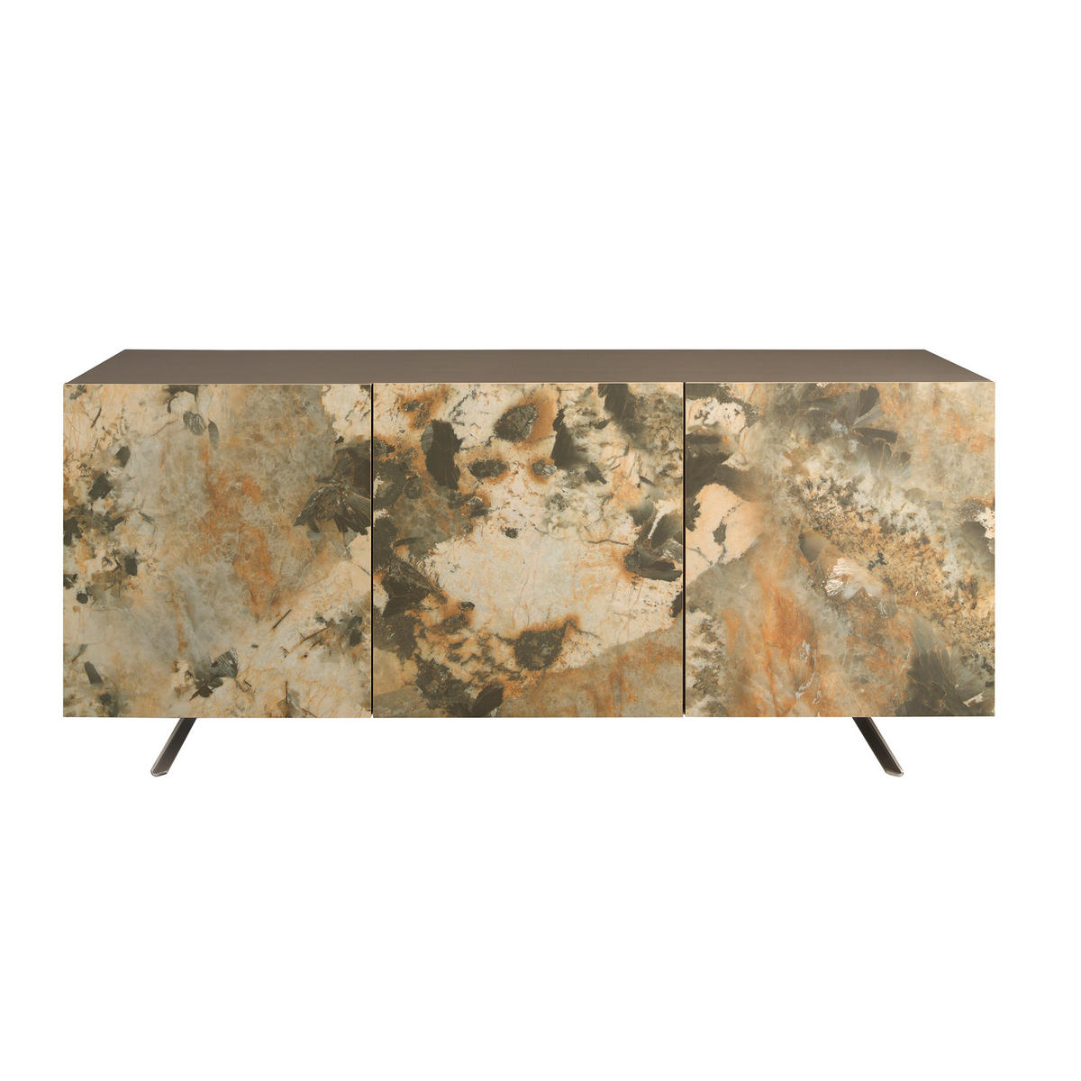 SIDEBOARD Metallische Anrichte aus taupefarbenem Holz 180/50/80 cm - Beige, Holzwerkstoff (180/80/50cm) - ANGEL CERDA