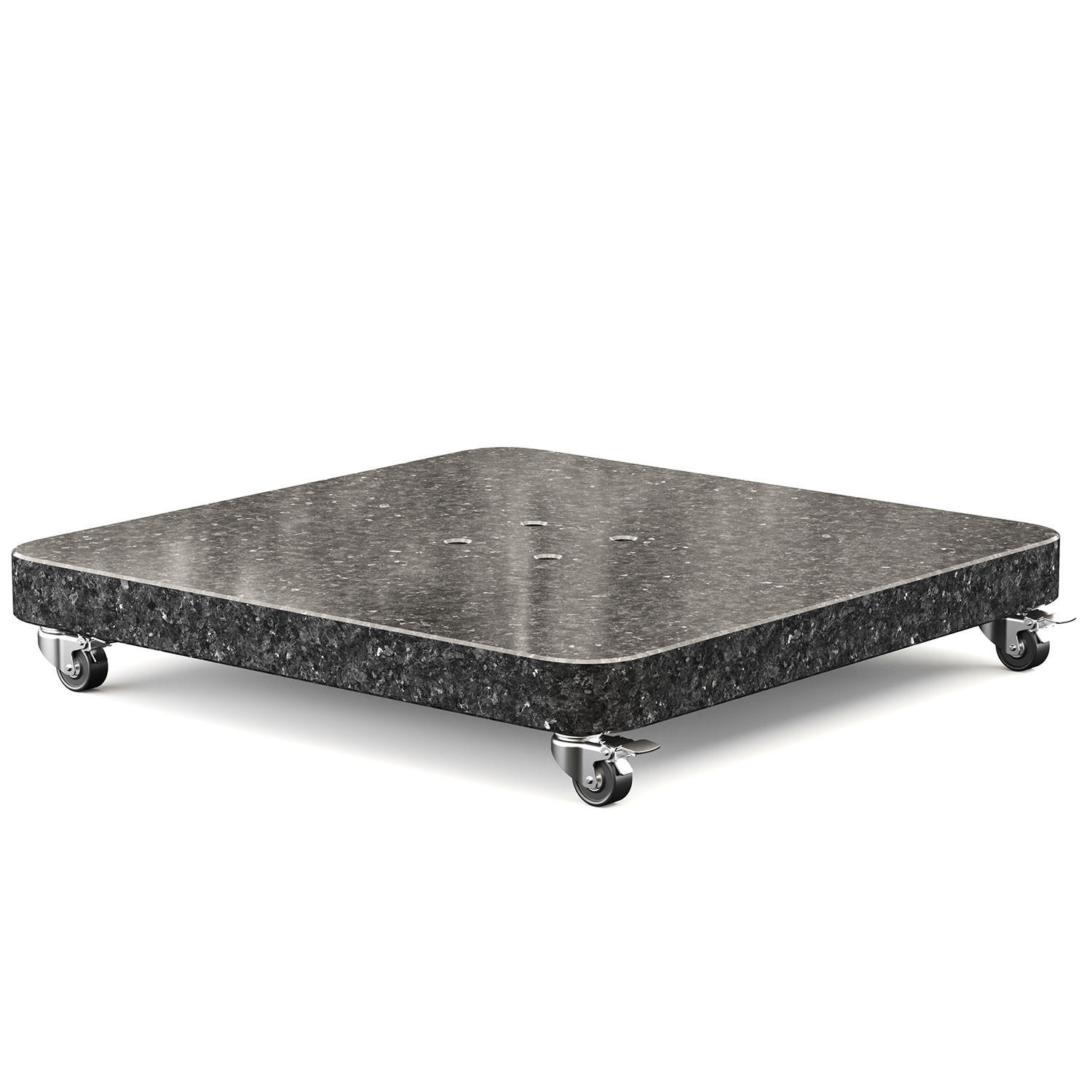 SCHIRMSTÄNDER Sonnenschirmständer Ancona Round Edge Anthrazit Granit für Ampelschirme 90 kg - Anthrazit, Metall (76/76cm) - Platinum