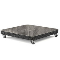 SCHIRMSTÄNDER Sonnenschirmständer Ancona Round Edge Anthrazit Granit für Ampelschirme 90 kg - Anthrazit, Metall (76/76cm) - Platinum